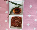 A picture of step 4 of Tomarillo(Tree tomato) and tomatoes chutney.