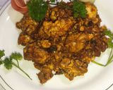 A picture of step 11 of Maghaz Masala or Brain Masala.
