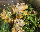 A picture of step 1 of Palak Mutton.