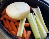 A picture of step 1 of Chicken soup.