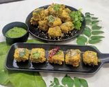 A picture of step 8 of Colocasia/ Arbi leaves instant Dhokla.