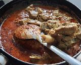A picture of step 7 of Chettinad masala mutton curry.