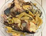 Hình bước làm 3 của món Cá lóc hấp dưa cải