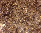 A picture of step 7 of Alu meethi with paratha.