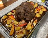 A picture of step 7 of Roasted Garlic Mint Lamb Leg.