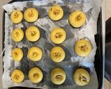 A picture of step 4 of Nankhatai in oven.