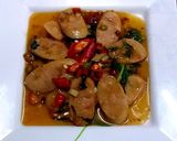 รูปขั้นตอนการทำที่ 5 ของ แหนมไก่ผัดใบกะเพรา