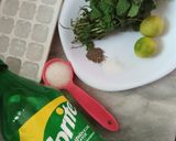 A picture of step 1 of Mint margarita.