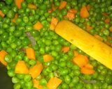 A picture of step 2 of Peas and mashed matoke.