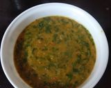 A picture of step 5 of Spinach dal curry.