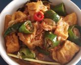 Foto langkah ke 3 dari resep Tahu tumis tauco cabe ijo.