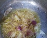 A picture of step 1 of Onion fried Rice.