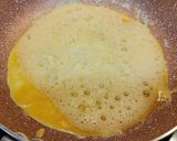 Foto del paso 3 de la receta Tortilla de jamón y queso con membrillo en tortita