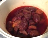 Une image de l'étape 1 de Compote de kiwis et pêches de vigne à la noix de coco.