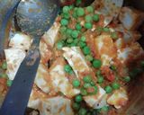 A picture of step 3 of Matar Paneer dhaba style.