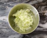 A picture of step 1 of Hung curd cucumber dip.