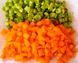 Hình bước làm 1 của món Cơm chiên dương châu