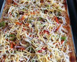 Foto del paso 9 de la receta: Pizza vegetariana de bocaditos de heura con salsa barbacoa