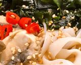 Hình bước làm 4 của món Mì Nưa Yến Mạch (Shirataki) Súp Nấm Rong Biển