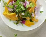 A picture of step 4 of Mirchi Bhajiya Chaat.