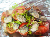 Pescado empapelado con ostiones