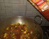 A picture of step 2 of Chilli Paneer roll.