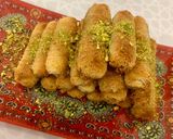 صورة لخطوة 3 من وصفة اصابع الكنافة بالجبن والمكسرات