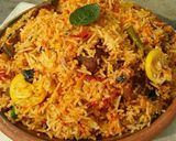 A picture of step 8 of Beef Biryani😋💛🍲.
