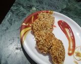 A picture of step 5 of Ground nut sago wade.