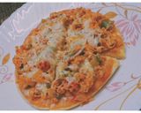 A picture of step 15 of Egg Pizza (without oven).