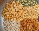 A picture of step 1 of Rajsthani Dal Baati Churma thali (lunch or dinner).