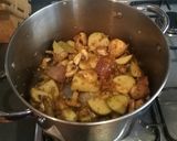 A picture of step 4 of Broccoli, Mushroom, Potato, Peas & Chickpea Curry (Vegan/Veg).