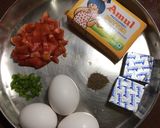 A picture of step 1 of Cheese Tomato Egg Toast.