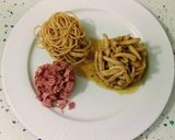 Foto del paso 8 de la receta Nidos de espaguetis integrales con salteado de seta shimeji
