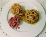 Foto del paso 8 de la receta: Nidos de espaguetis integrales con salteado de seta shimeji