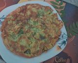 A picture of step 4 of Spinach chilla.