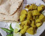A picture of step 9 of Methi bunda.
