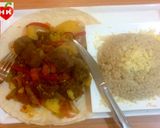 صورة لخطوة 6 من وصفة ورقة اللحم مع الأرز  الكريمي بجبن البارميزان