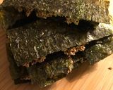 A picture of step 7 of Nori sesame snaps- vegan.