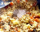 A picture of step 8 of Vegetable proso Millet one pot meal.