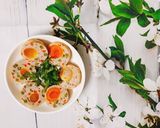 Hình bước làm 6 của món Chả hoa trứng muối