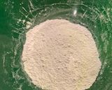 A picture of step 1 of No- knead bread.