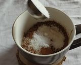 A picture of step 2 of Double Chocolate Muffin In A Mug | Easy Mug Recipe.