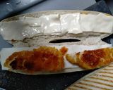 A picture of step 4 of Breaded Chicken, Goat Cheese, and Mozzarella Panini.