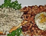 A picture of step 7 of Mike's Military SOS Gravy Thick Toast & Corn Beef Hash.