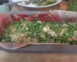 Foto del paso 5 de la receta: Pastel de salmón con pesto de espinacas y patatas a la menta