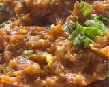 A picture of step 6 of Baingan Bharta (Smoky Eggplant Curry).