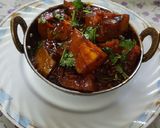 A picture of step 8 of Vidarbha Nagpuri style lagnachi pang titla special gud methi amba.