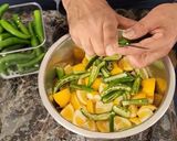 A picture of step 1 of Lemon chilli pickle.