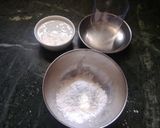 A picture of step 1 of Chocolate floating icecream in 3 flavours.